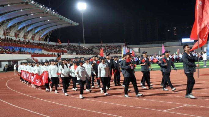 团结拼搏 勇往直前丨景泰县第五届运动会开幕，寿鹿实业集团公司精彩亮相